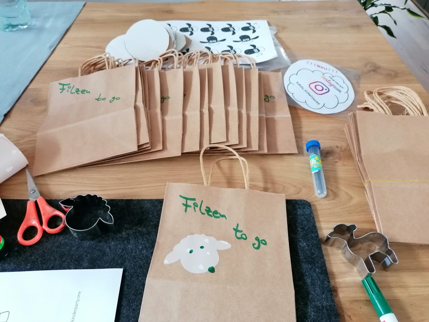 Alles vorbereitet – und einfach los filzen...